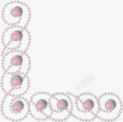 粉红珍珠边框素材