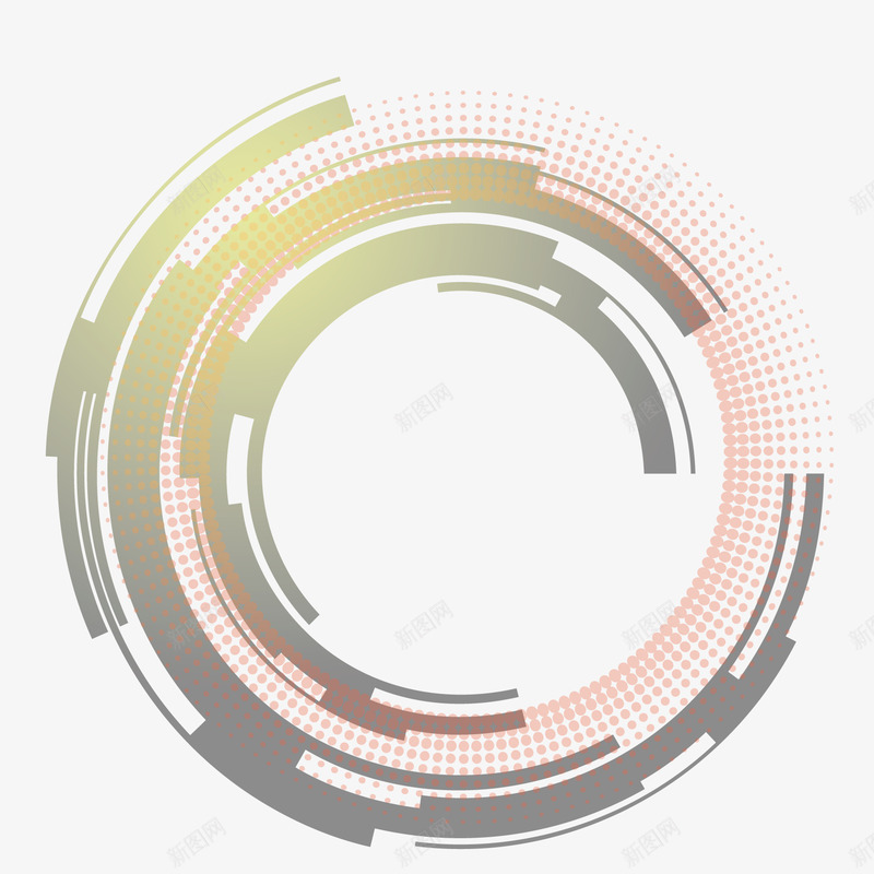 科技抽象圆环png免抠素材_新图网 https://ixintu.com 圆环 抽象 科技