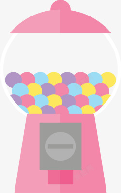 糖果机粉红色自动糖果机矢量图高清图片