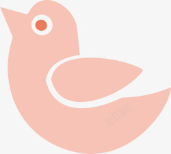 粉色鸽子卡通小鸟矢量图高清图片