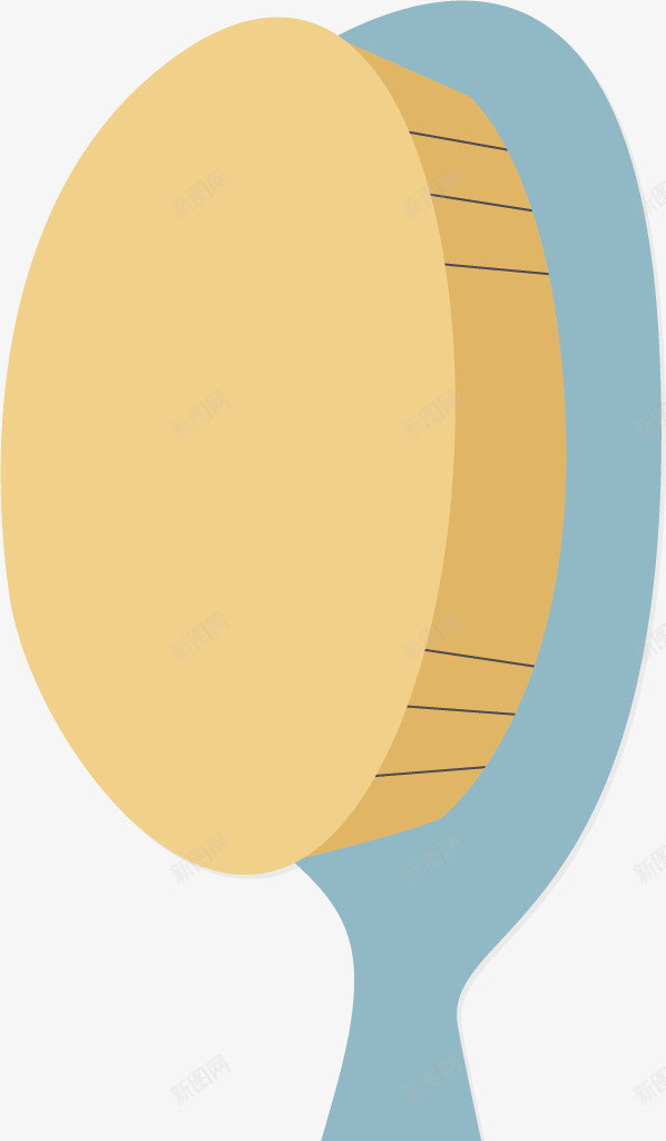 抽象洗衣毛刷矢量图ai免抠素材_新图网 https://ixintu.com 几何图形 创意 卡通手绘 商品 工具 手柄 毛刷 黄色 矢量图