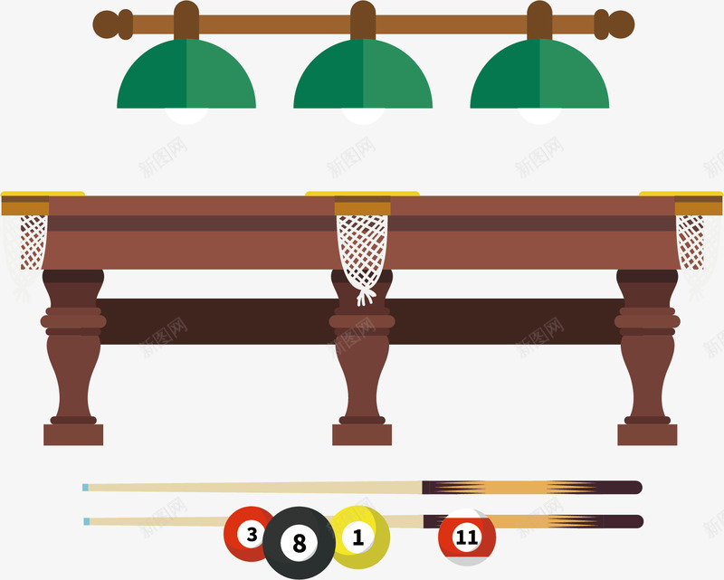激烈桌球比赛矢量图ai免抠素材_新图网 https://ixintu.com 卡通手绘 台球 抽象 桌球 比赛 观战 矢量图