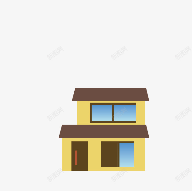 日本png免抠素材_新图网 https://ixintu.com 卡通 建筑物 房子 房屋 日本 楼房 背景图案