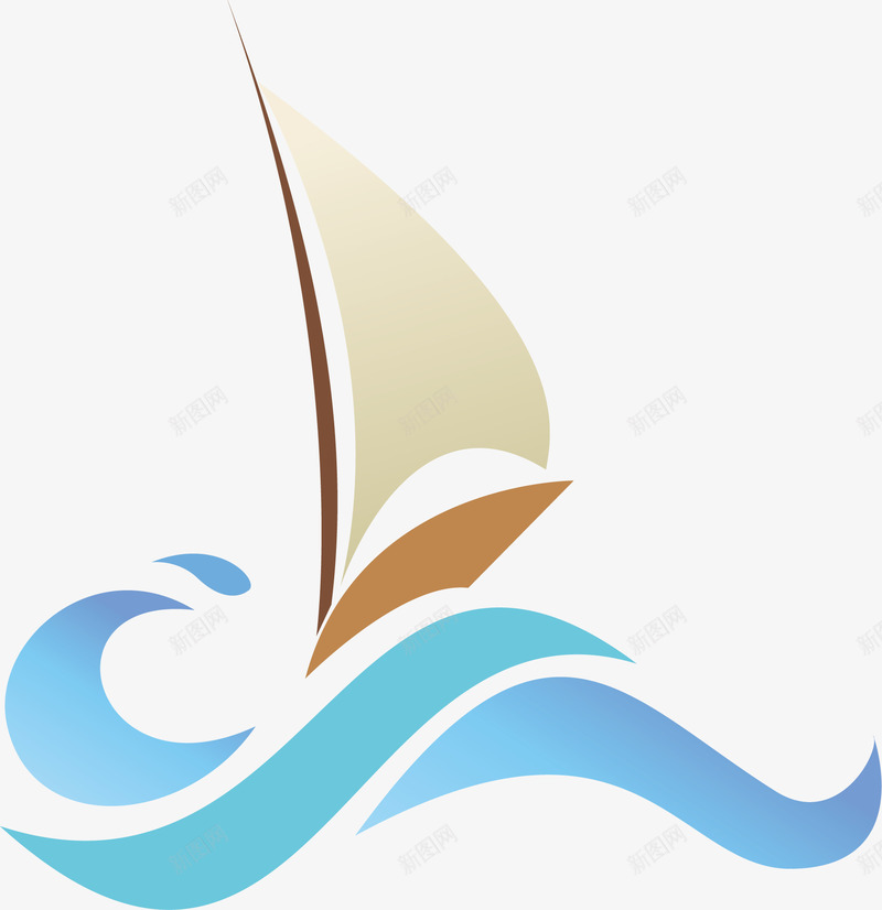 帆船海水png免抠素材_新图网 https://ixintu.com 出海 卡通 大海浪 帆船 日本海浪 日本海浪图