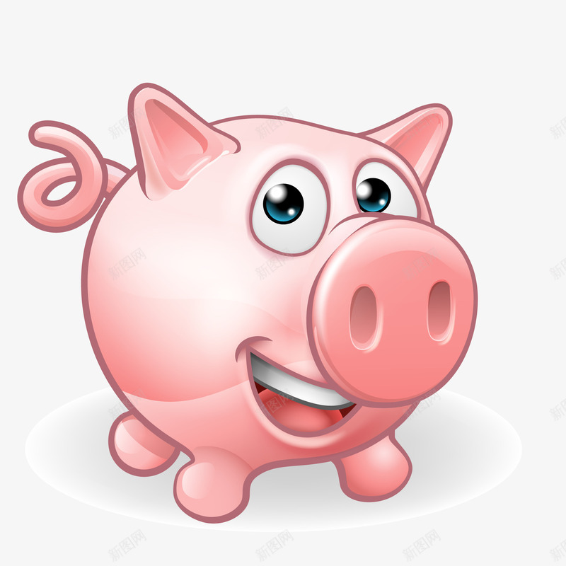 可爱的小猪标签矢量图ai免抠素材_新图网 https://ixintu.com 动物设计 卡通动物 小猪 标签设计 粉红色 矢量图