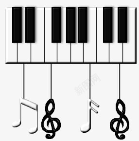 卡通琴键音乐标志图标png_新图网 https://ixintu.com 卡通 标志 琴键 音乐
