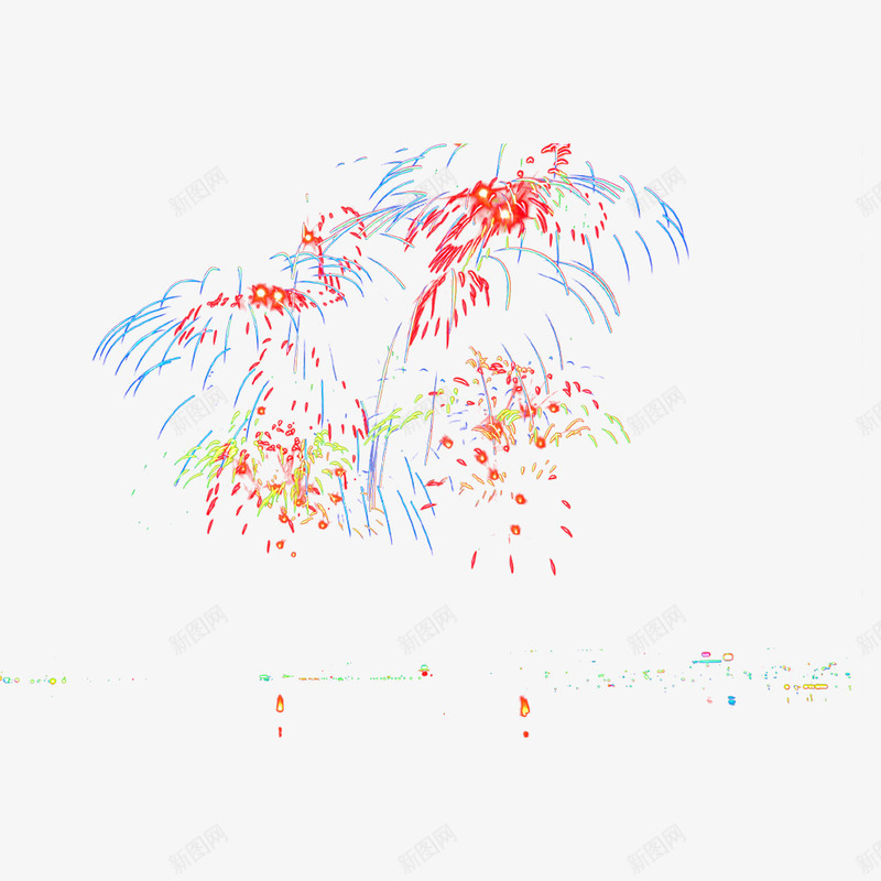 烟花png免抠素材_新图网 https://ixintu.com 中秋 喜庆元素 新年烟花 烟花