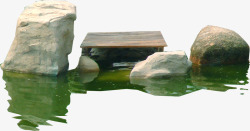 石头池塘园林景观素材