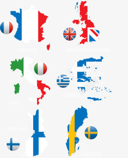 欧洲中部欧洲国旗矢量图高清图片