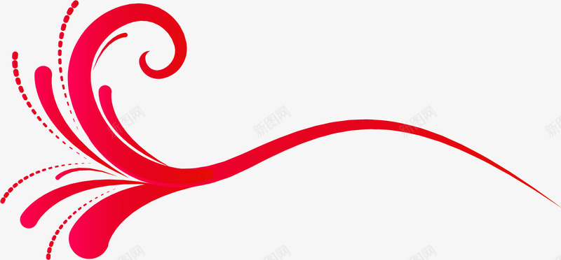 手绘红色水流弧线png免抠素材_新图网 https://ixintu.com 创意 手绘弧线 抽象 水彩 红色弧线 红色水流