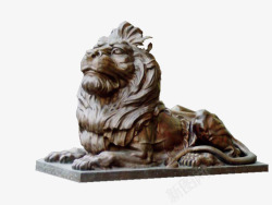 雕塑的石狮子素材