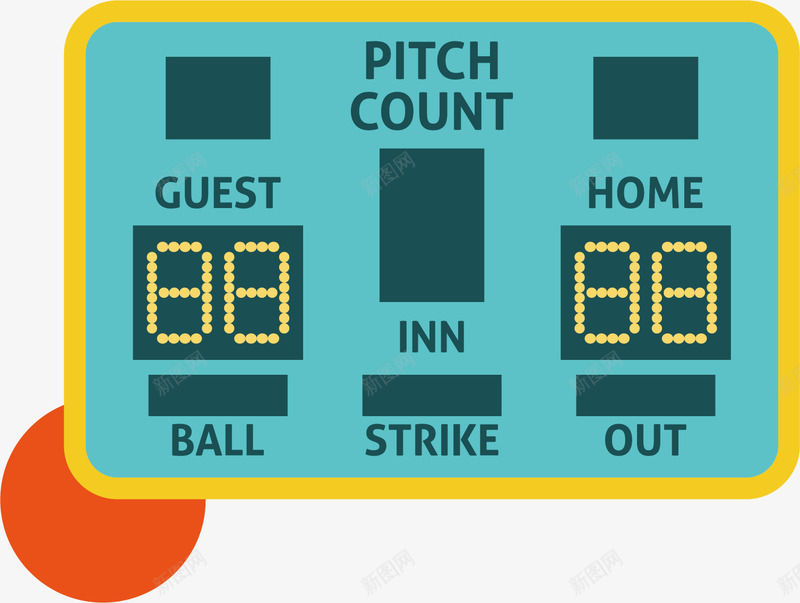 记分牌屏幕矢量图ai免抠素材_新图网 https://ixintu.com 卡通 屏幕 抽象 比分 比赛 运动 长方形 矢量图