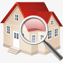 搜索房子图标png_新图网 https://ixintu.com home 主页 房子 房屋 搜索 放大镜 首页