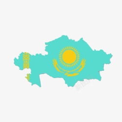 哈萨克斯坦地图哈萨克斯坦无背景地图高清图片