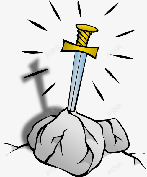 石头上的剑png免抠素材_新图网 https://ixintu.com 创意石头 卡通石头 奇异 小石头 石头 石头剑