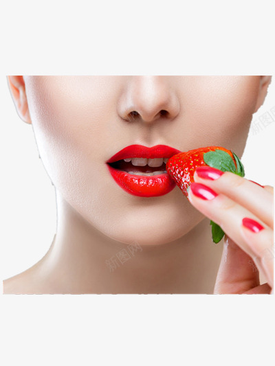 摄影人物造型唇部口红草莓png免抠素材_新图网 https://ixintu.com 人物 口红 唇部护理 摄影 真人写真 草莓 造型