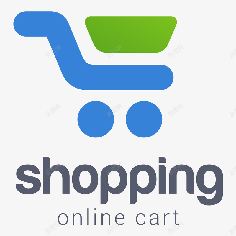 企业标志蓝色logo图标png_新图网 https://ixintu.com EPS 创意 创意logo 抽象 标志 标志图标 标签 标识 版式 蓝色 购物车