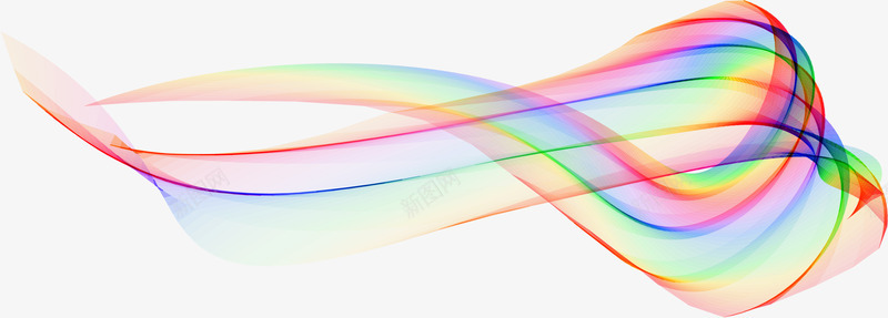 彩虹色科技线条png免抠素材_新图网 https://ixintu.com 几何线条 彩虹色 抽象线条 科技线条