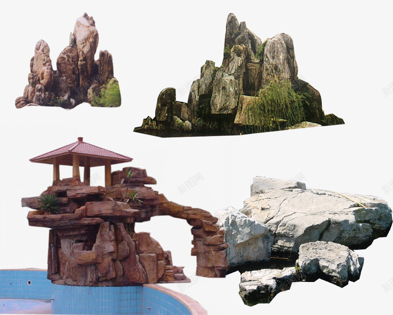 石头雕塑造型png免抠素材_新图网 https://ixintu.com 假山石头 园林假山后期 园林素材 石头造型 雕塑