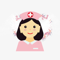 粉红色天使PNG卡通手绘护士天使高清图片