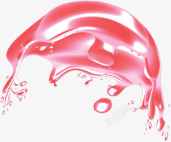 粉红果汁精美粉红飞溅果汁矢量图高清图片