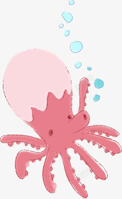 粉色章鱼卡通章鱼高清图片