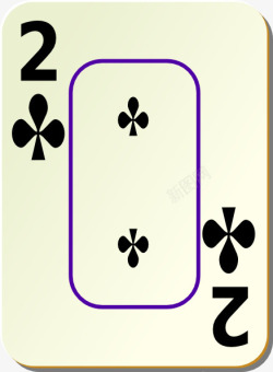 扑克牌对2纸牌高清图片