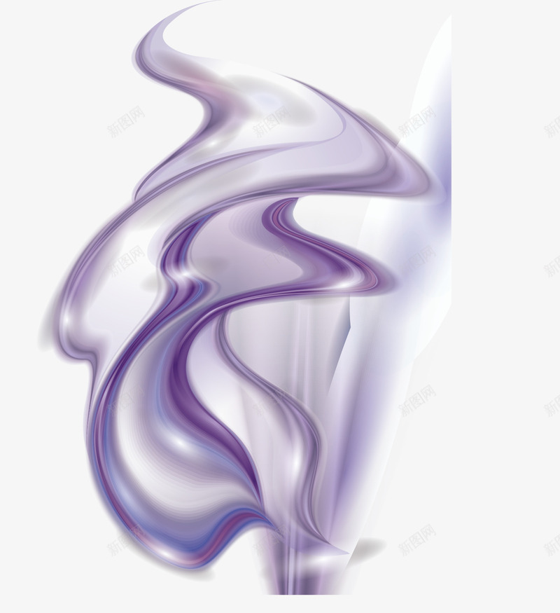 紫色渐变流线型图案矢量图ai免抠素材_新图网 https://ixintu.com 动感线条 曲折 曲线 流线 流线型图案 炫彩线条 矢量图