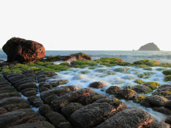 海边岩石自然风景摄影素材