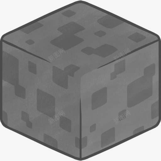 石头minecrafticons图标png_新图网 https://ixintu.com 3D Stone 石头