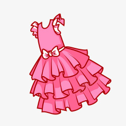粉红色的裙子卡通粉红色的连衣裙高清图片