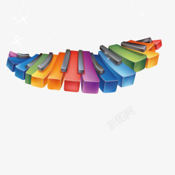 五颜六色的钢琴钢琴图案高清图片