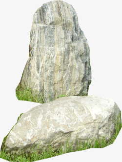 石头建筑植物素材
