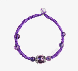 编织手链石头记紫水晶手链高清图片