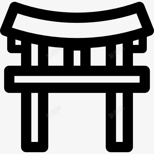 牌坊图标png_新图网 https://ixintu.com 古迹 大门 日本的建筑 牌坊