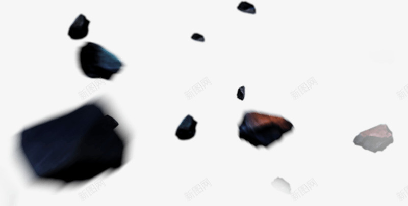 石头黑色石块装饰png免抠素材_新图网 https://ixintu.com 石块 石头 装饰 黑色