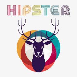 HIPSTER鹿头装饰图标高清图片