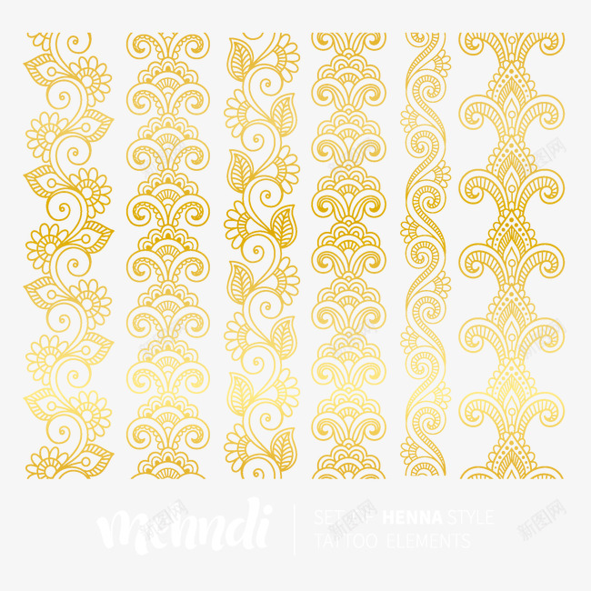 古典植物金色花纹底纹png图片免费下载 素材0jkgaukvu 新图网