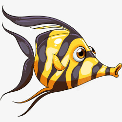 深海动物深海可爱卡通鱼矢量图高清图片
