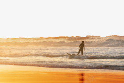 唯美海面唯美黄昏海滩景色高清图片