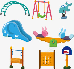 跷跷板免费矢量儿童游乐设施玩具高清图片