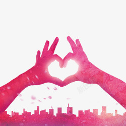 粉红色心形爱心募捐海报装饰高清图片