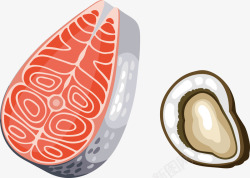 三文鱼切面切面三文鱼高清图片