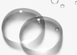 晶莹水滴透明圆形水珠素材