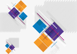 商务线条彩色几何图形装饰矢量图素材