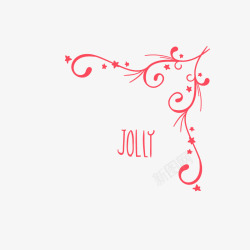 jollyJolly红色边角框高清图片