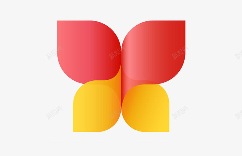 时尚蝴蝶LOGO图标png_新图网 https://ixintu.com 创意 创意logo 抽象 时尚蝴蝶LOGO设计 标志 标志图标 标签 标识 版式 蝴蝶