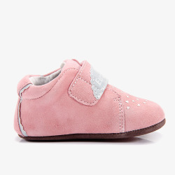粉色水钻学步鞋欧洲宝贝粉色水钻羊绒宝宝学步鞋高清图片