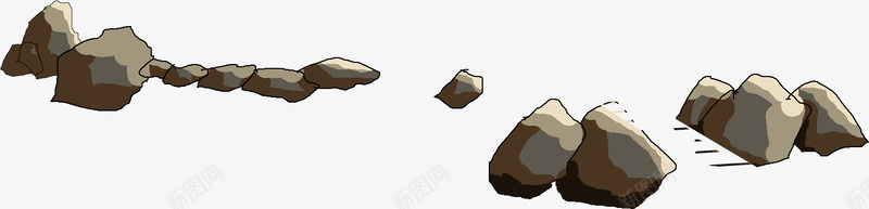 手绘创意卡通海边的石头png免抠素材_新图网 https://ixintu.com 创意 卡通 海边 石头