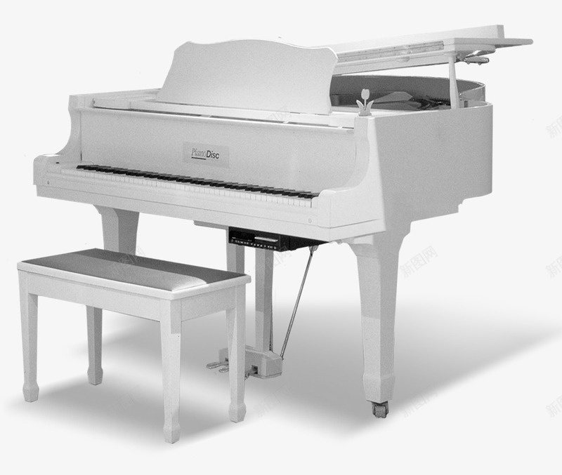 灰白色钢琴png免抠素材_新图网 https://ixintu.com 培训宣传 教育装饰 装饰图案 钢琴